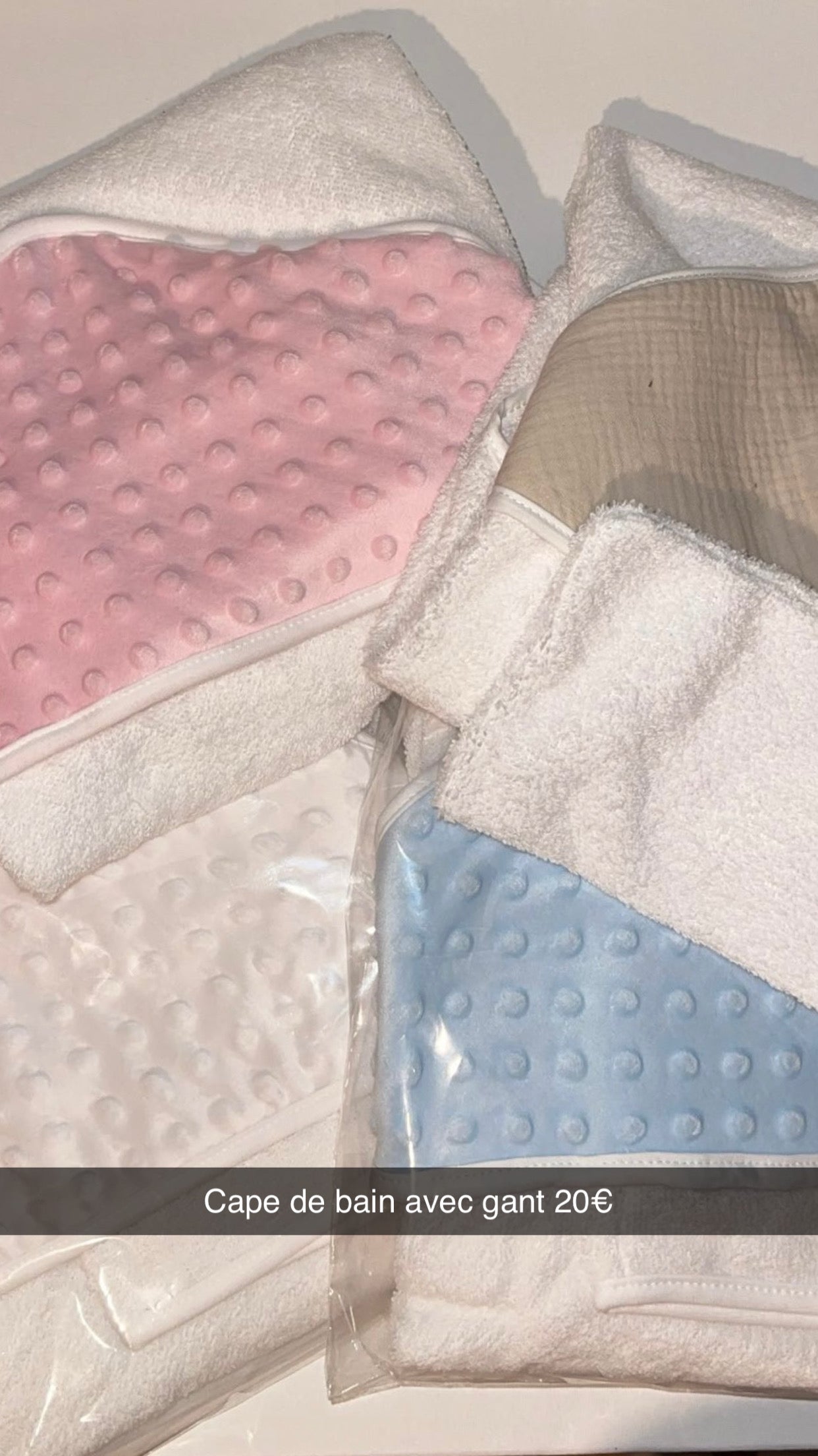 Cape de bain avec gant personnalisable