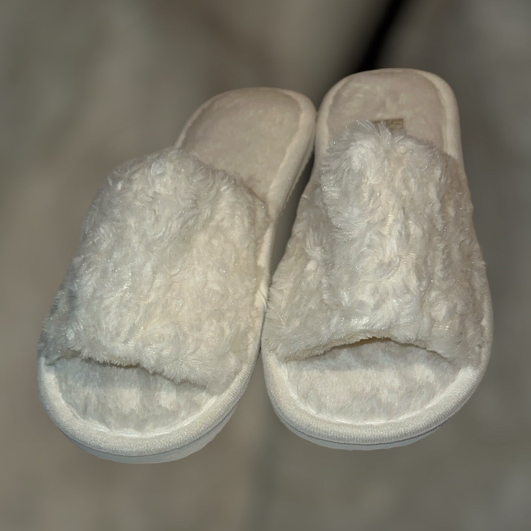 Chaussons pilou blanc