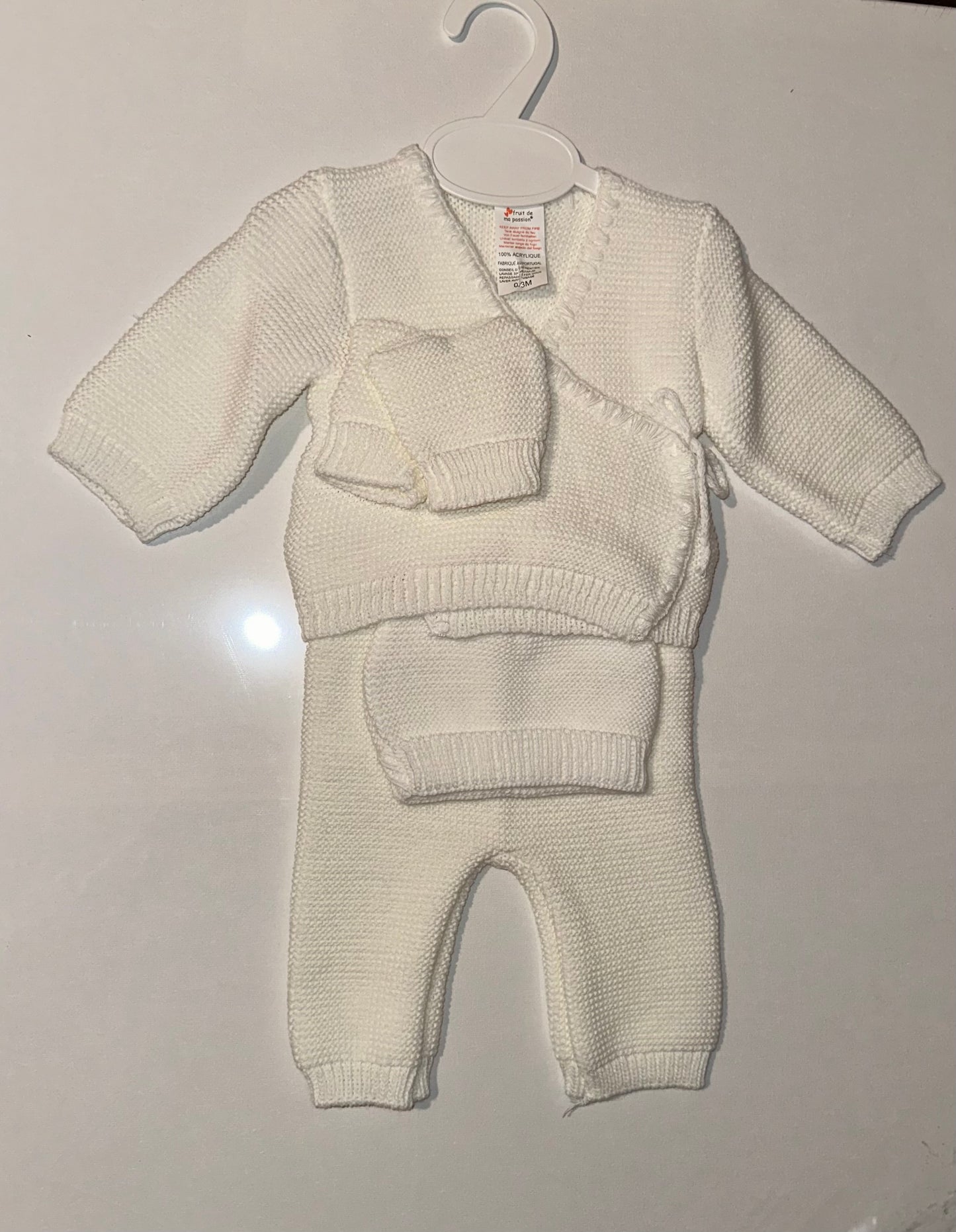 Ensemble Tricot Bébé 4 Pièces 0/3 mois