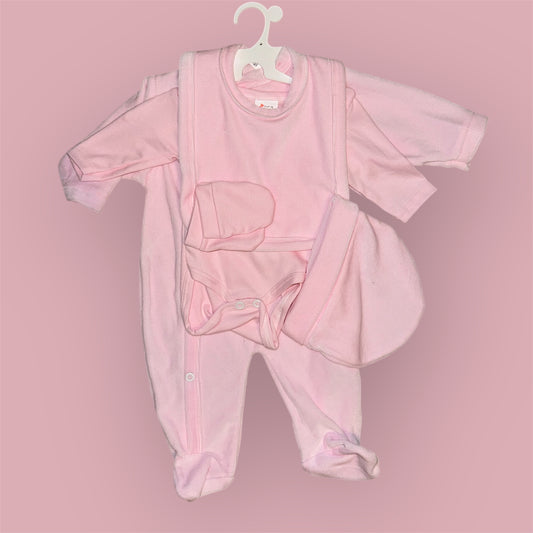 Ensemble 5 pièces en velours 0-3 mois